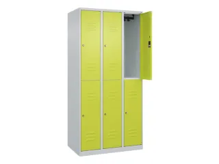 dubbeldekse locker,HxBxD 1850x900x500mm,3x2vak.,vak B 300mm,cil.-slot - 2