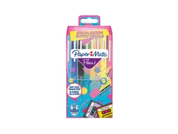 Fineliner Paper Mate Flair retro medium assorti blister à 16 stuks