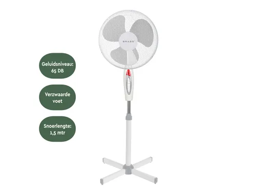 Statiefventilator BRASQ F300 Ø 40cm wit