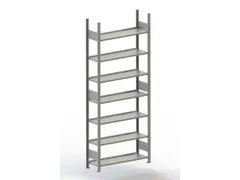 Inhaakstelling Aanslagrand Basisveld Hxbxd 2500x1000x300mm 7legborden