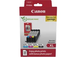 photo value pack CLI-571XL, 375 - 895 foto's, 0332C006, 4 kleuren - 1