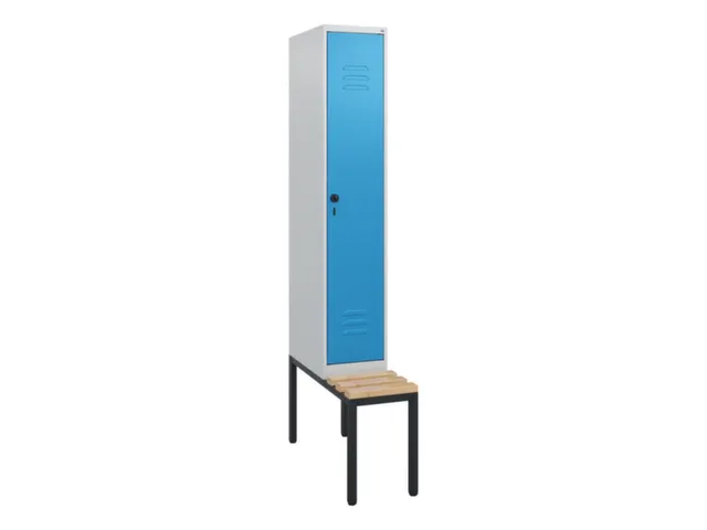 Armoire vestiaire avec banc HxlxP 1950x300x815mm 1compart.