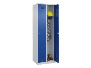 locker,HxBxD 1850x600x500mm,2vak,vak B 300mm,cil.-slot,staand op vloer - 1