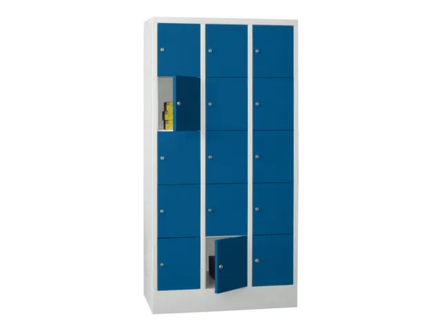 armoire multicases,HxlxP 1850x900x500mm,RAL7035,face avant RAL5012