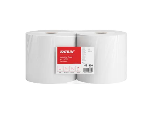 Poetspapier Katrin Industrial extra groot 2-laags 1000 vel wit 481856