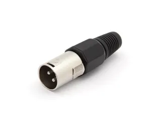 Mannelijke 3P Xlr Plug - Vernikkeld - Zwart - 1