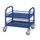 Serveerwagen,Draagverm. 80Kg,2Etage(S),Staaletage,Blauw