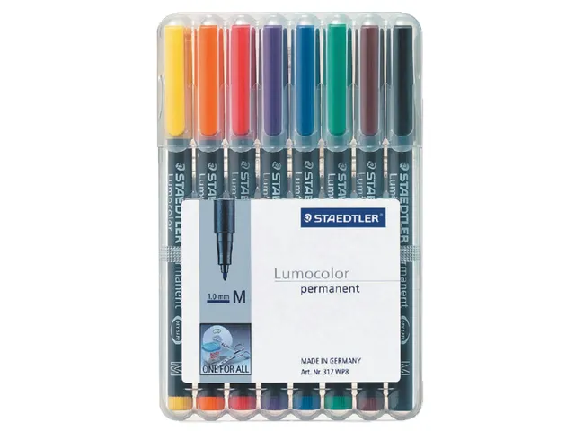 Viltstift Staedtler OHP Lumocolor 317 Medium 1.0mm Assorti 8 stuks