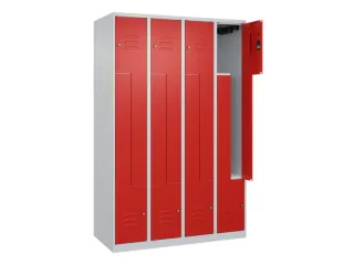 Z-garderobekast,HxBxD 1850x1200x500mm,vak B 150/300mm,cil.-slot - 2