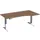 In hoogte verstelbaar bureau in vrije vorm,HxBxD 730-1230x1800x1000mm