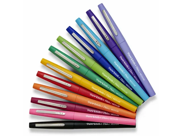 Fineliner Paper Mate Flair retro medium assorti blister à 16 stuks