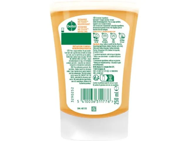 Dettol No Touch Handzeep Extra Care Honing & Galamboter vulling 250ml