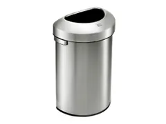 Afvalbak Urban half rond 80 Liter Mat RVS