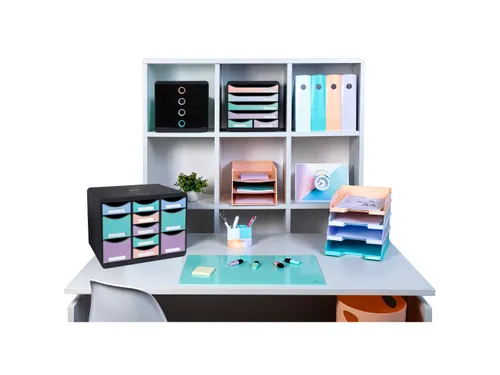 Set 4 brievenbakken COMBO pastelkleuren