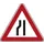 verkeersbord,links versmalde rijbaan,conform StVO,aluminium