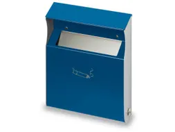 Wandasbak Staalplaat Blauw 2 liter 300x230x60mm Overkapping Slot