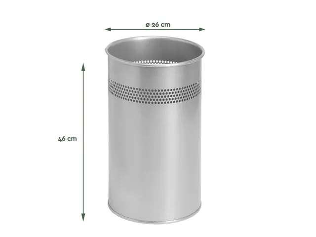 Papierbak Zilver Metaal 21 Liter