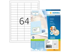 HERMA 4271 Premium etiketten A4 48,3x16,9mm Wit 6400 stuks