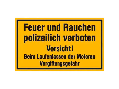aanwijzingsbord,Brand en roken wettelijk verboden Pas op!