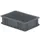 Euronorm-stapelbak 2.7l 75x300x200mm Wanden/bodem Gesloten Grijs