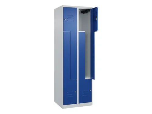 Z-garderobekast,HxBxD 1850x600x500mm,vak B 150/300mm,cil.-slot