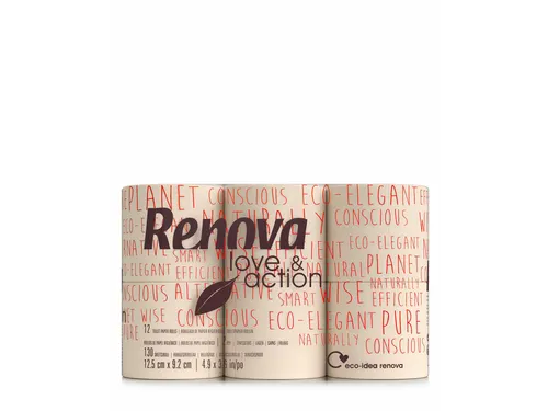 Renova Love & Action toiletpapier 2-laags 130 vel 9x12 rollen