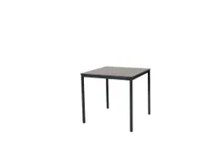 Domino Basic Tafel Vaste Hoogte 800x800mm Logan Eiken Zwart 4-Poots