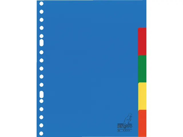 Tabbladen Kangaro A5 17-gaats A505M 5-delig assorti PP