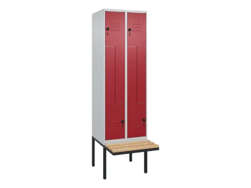 Z-garderobekast,HxBxD 2120x600x815mm,2vak,vak B 300mm,draaigrendel
