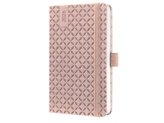 Weekagenda Flair A6 2026 (NL/FR/EN/DU) Pearl Rose Hardcover - 2