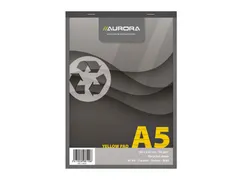 Schrijfblok Aurora A5 lijn 80 vel 80gr geel