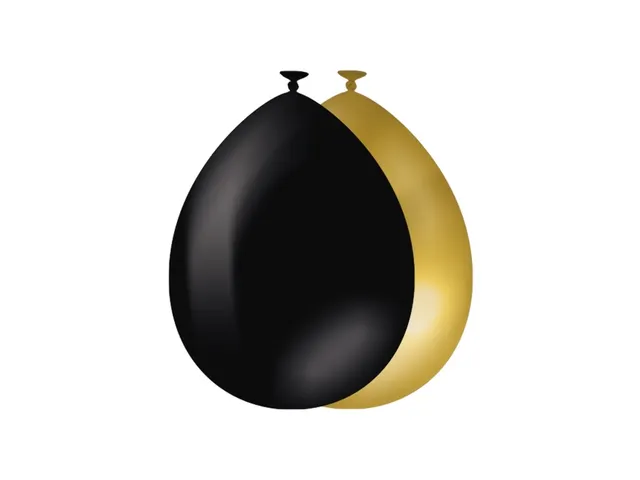 Ballonnen 10 stuks Goud en Zwart