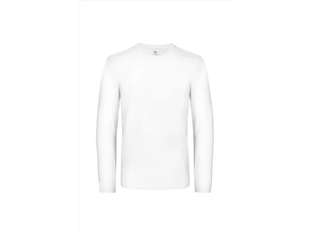 B&C #E190 T-shirt met lange mouwen, wit, maat 2XL, per stuk