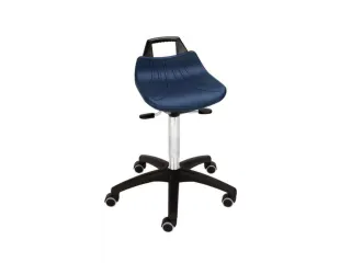 Draaikruk 500-630mm Pu Blauw Neiging Gasveer Verchroomd Wielen - 1