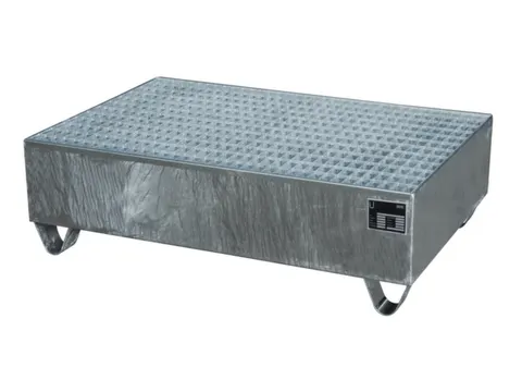 Systeem-Opvangbak Verzinkt 2x 200l 215l 360x 1200x 800mm Rooster