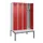 locker met bank,voor scheiding van kleding,HxBxD 2120x1200x815mm,4vak