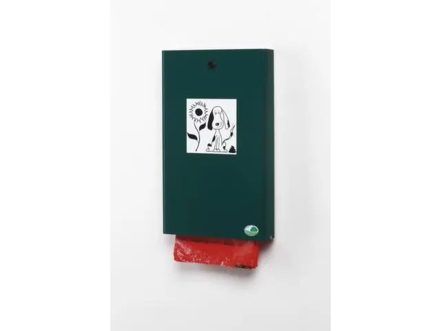 Hondenpoepzakje Wand/Paal 430x 265x 60mm Staal Mosgroen