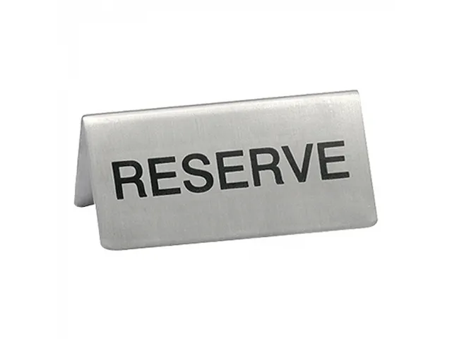 Emga RVS tafelbord Reserve 2-zijdig 10x4,5cm