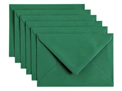 Envelop Papicolor C6 114x162mm dennengroen pak à 6 stuks
