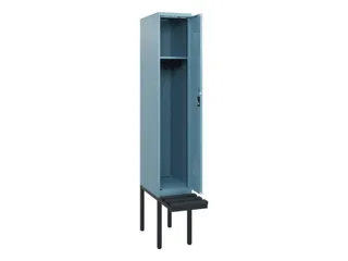 locker met bank,HxBxD 1950x300x815mm,1vak,vak B 300mm,cilinderslot - 1