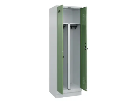 PBM-locker,HxBxD 1950x600x500mm,2vak,vak B 300mm,draaigrendel