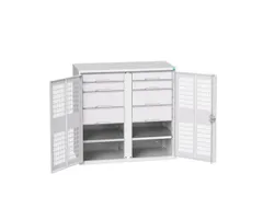universele kast,HxBxD 1000x1050x550mm,2xStalen bodem,8lade(n)