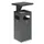 Zandasbak Staalplaat 910x395x395mm Overkapping 3 Inworpopeningen