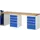 werkbank,HxBxD 890x2500x700mm,beukblad,draagverm. 750kg,3containers