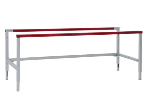 paktafel,HxBxD 660-930x1600x800mm,4voeten RAL9006,in h. verstelb.