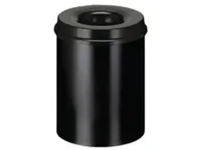 OUTLET Ronde papierbak met vlamdovende deksel 30 Liter, diameter 33,5
