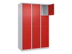 lockerkast,HxBxD 1850x1200x500mm,3x4vakken,vak B 400mm,cil.-slot