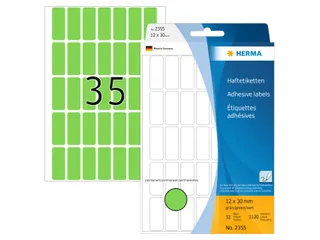 HERMA 2355 Universele etiketten 12x30mm Groen 1120 stuks - 1