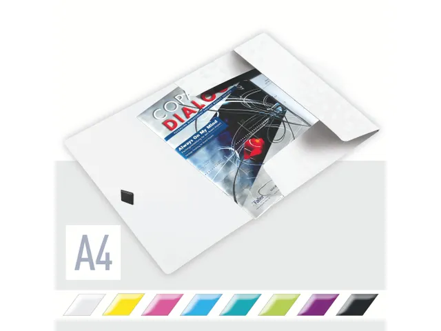 Elastomap Leitz WOW 3-kleps A4 Polypropyleen wit