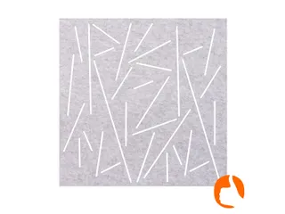 Akoestisch wandpaneel vierkant patroon uitsnede 100x100cm Lichtgrijs - 1